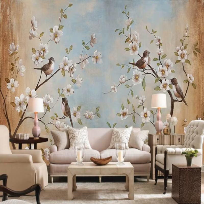 3D Wallpaper Birds of a Feather SKU# WAL0625